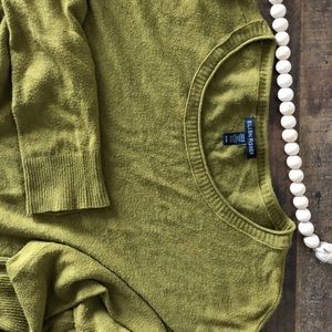Eileen fisher medium olive green/yellow sweater